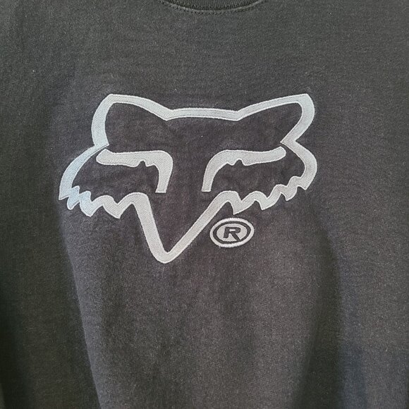 Vintage 90s Fox Racing Sweatshirt Fruit of the Loom USA Large Embroidered - Picture 3 of 8